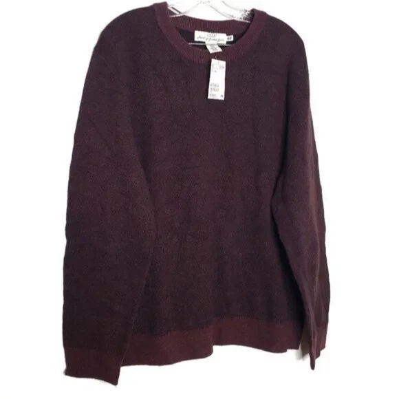 H&M Burgundy Wool Blend Crewneck Sweater - Picture 3 of 6